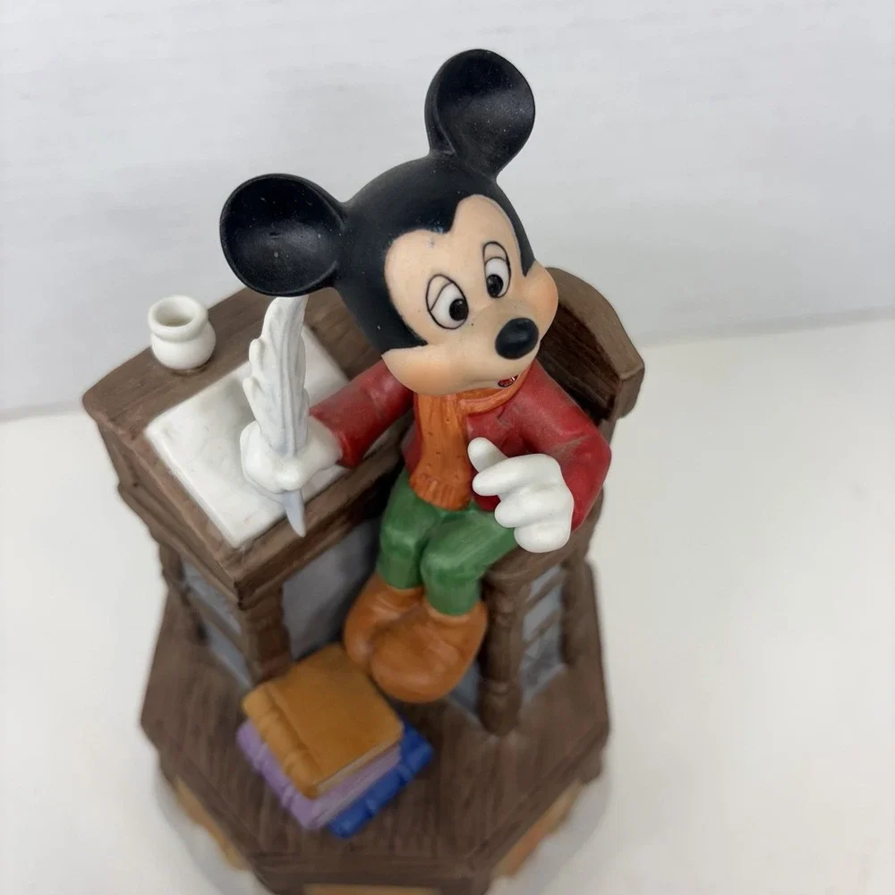 Disney Schmid Mickey‎ Mouse  Christmas Carol Music Box Figurine Not Working